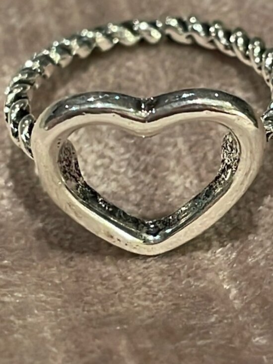 Jewelry - 6 for $10 Open Heart Ring 4.25